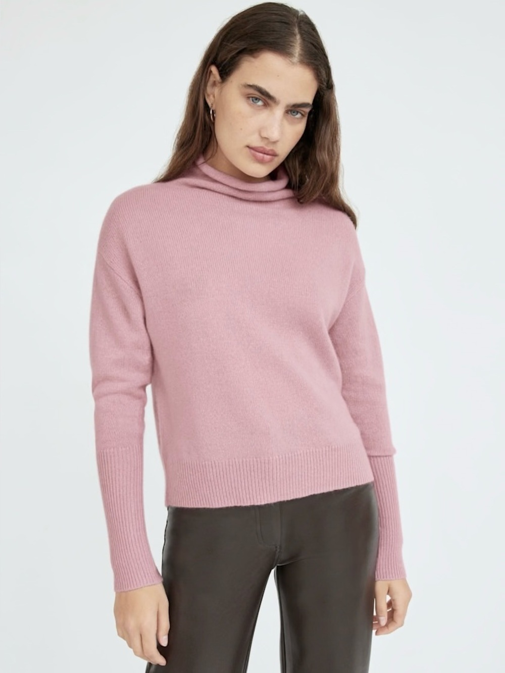 Atitzia Wilfred Cyprie Cashmere Sweater Small Heather Purple 100% Cashmere Fall
